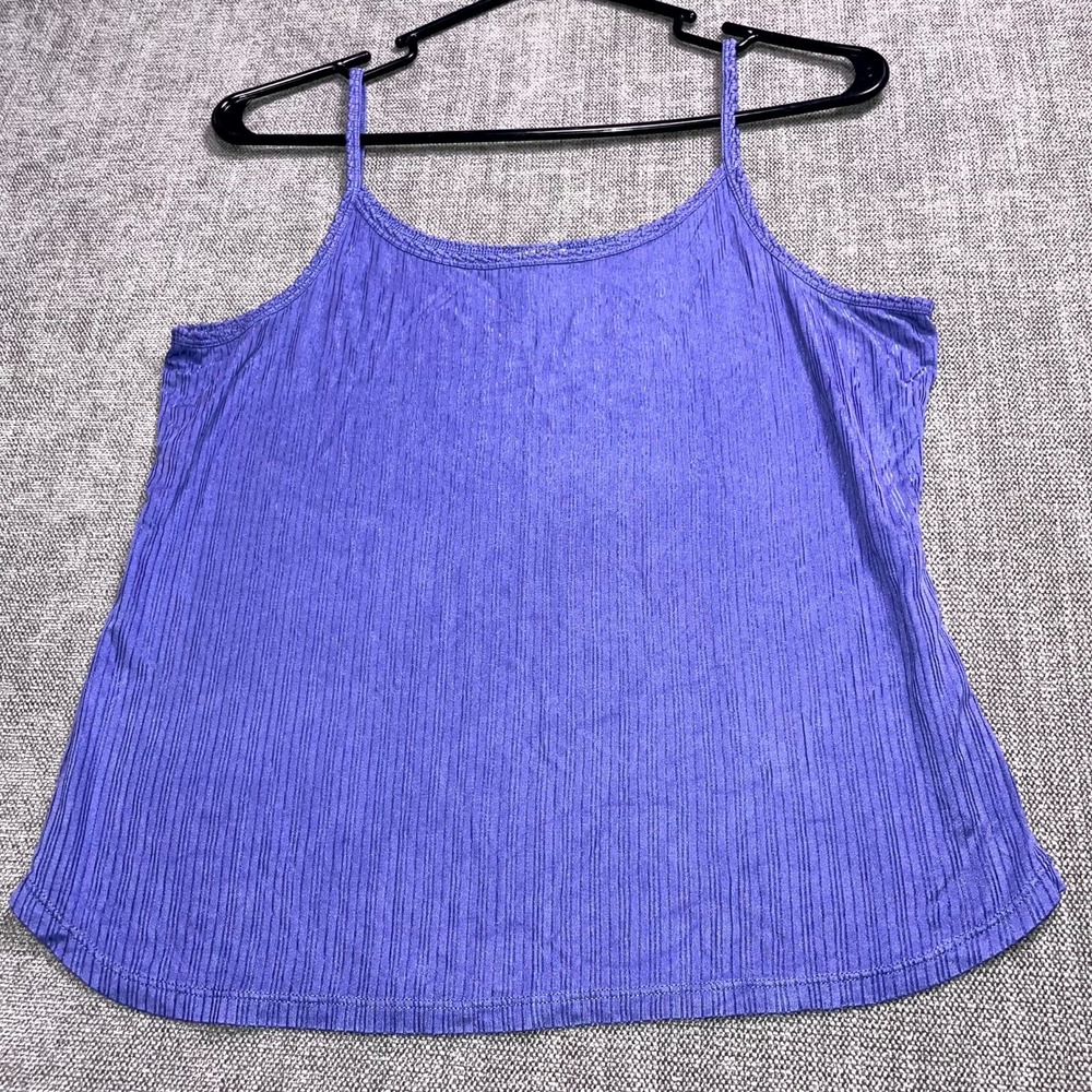 REI Silk Camisole Top Womens Large Purple Spaghetti Straps Scoop Neck Pullover